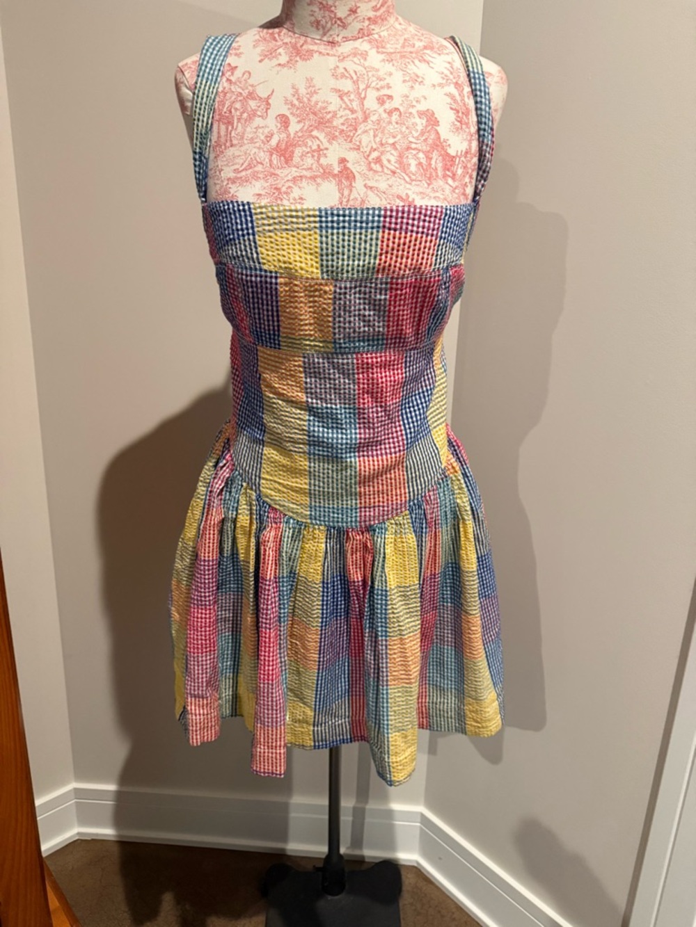 Free People Multicolor Patchwork Seersucker Sundress